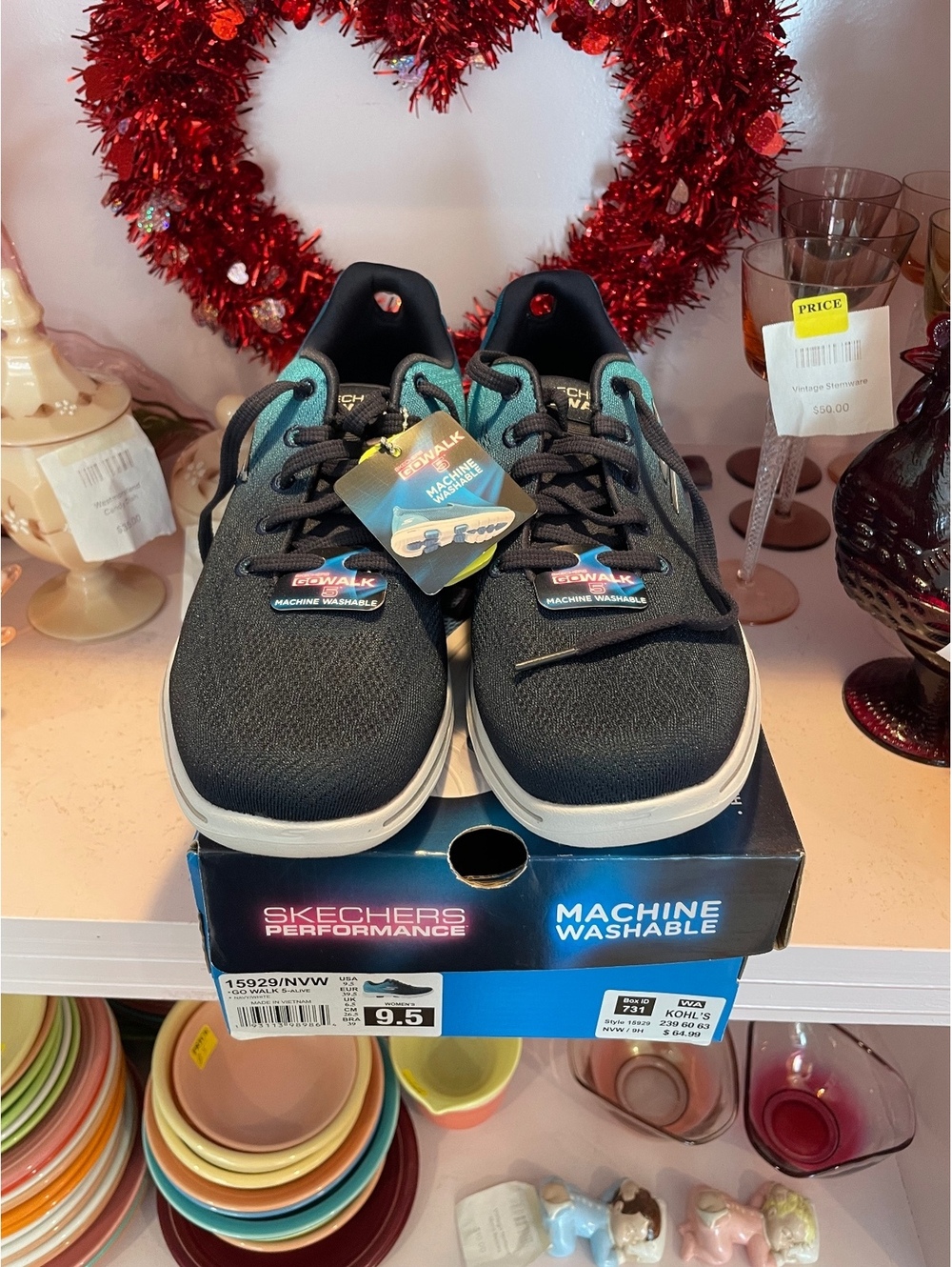 Skechers Performance Blue Womens Sneakers Size 9.5 Memory Foam
